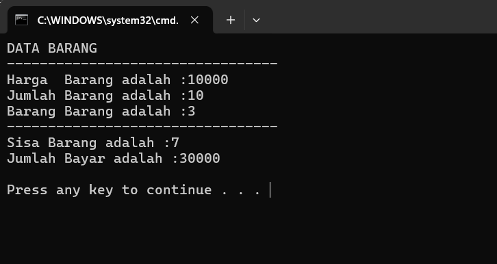 Output Latihan 3